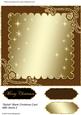 Stylish Blank Christmas Card with Swirls 2