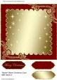 Stylish Blank Christmas Card with Swirls 3