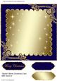 Stylish Blank Christmas Card with Swirls 4