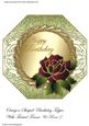 Octagon Shaped Birthday Topper with Twisted Frame & Rose 2