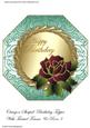 Octagon Shaped Birthday Topper with Twisted Frame & Rose 3