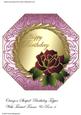Octagon Shaped Birthday Topper with Twisted Frame & Rose 4