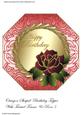 Octagon Shaped Birthday Topper with Twisted Frame & Rose 5