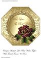 Octagon Shaped Love Best Wishes Topper with Twisted Frame & Rose