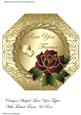 Octagon Shaped Love You Forever Topper with Twisted Frame & Rose