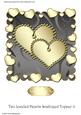 Two Jeweled Hearts Scalloped Topper 11