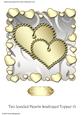 Two Jeweled Hearts Scalloped Topper 13