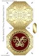 Feather Butterfly Fancy Octagon Shaped Card 3