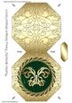 Feather Butterfly Fancy Octagon Shaped Card 6