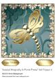 Jeweled Dragonfly in Floral Frame 8x8 Topper 2