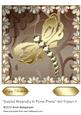 Jeweled Dragonfly in Floral Frame 8x8 Topper 3