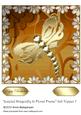 Jeweled Dragonfly in Floral Frame 8x8 Topper 7