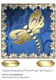 Jeweled Dragonfly in Floral Frame 8x8 Topper 8