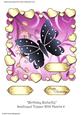 Birthday Butterfly Scalloped Topper with Hearts 6