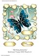 Birthday Butterfly Scalloped Topper with Hearts 10