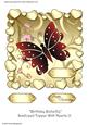 Birthday Butterfly Scalloped Topper with Hearts 13