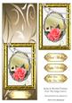 Rose in Double Frames Over the Edge Card 2