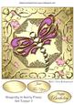 Dragonfly in Swirly Frame 8x8 Topper 3
