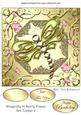 Dragonfly in Swirly Frame 8x8 Topper 4
