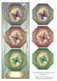 Three Butterflies on Octagon Plates Dl Card 2