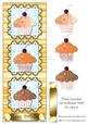 Three Cupcakes on Scalloped Doily Dl Card 6