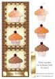 Three Cupcakes on Scalloped Doily Dl Card 7