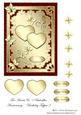 Two Hearts & 5 Butterflies Anniversary / Birthday Topper 2