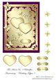Two Hearts & 5 Butterflies Anniversary / Birthday Topper 3