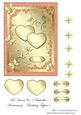 Two Hearts & 5 Butterflies Anniversary / Birthday Topper 4