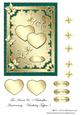 Two Hearts & 5 Butterflies Anniversary / Birthday Topper 5