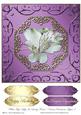 White Tiger Lily in Swirly Frame Various Occasions Topper 2