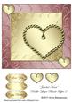 Jeweled Heart Double-layer Blank Topper 2