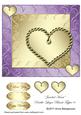 Jeweled Heart Double-layer Blank Topper 6