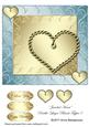 Jeweled Heart Double-layer Blank Topper 7
