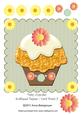 Daisy Cupcake Scalloped Topper / Card Front 2