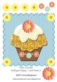 Daisy Cupcake Scalloped Topper / Card Front 3