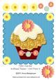 Daisy Cupcake Scalloped Topper / Card Front 5