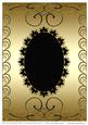 Swirls & Oval Frame Various Occasions Plain Card 3