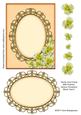 Swirly Oval Frame with Flowers Various Occasions Blnk Card 2