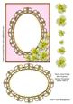 Swirly Oval Frame with Flowers Various Occasions Blnk Card 3