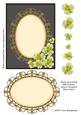 Swirly Oval Frame with Flowers Various Occasions Blnk Card 4