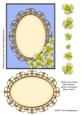 Swirly Oval Frame with Flowers Various Occasions Blnk Card 5