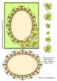 Swirly Oval Frame with Flowers Various Occasions Blnk Card 6