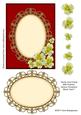 Swirly Oval Frame with Flowers Various Occasions Blnk Card 7