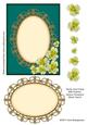 Swirly Oval Frame with Flowers Various Occasions Blnk Card 8