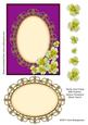 Swirly Oval Frame with Flowers Various Occasions Blnk Card 9
