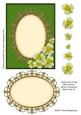 Swirly Oval Frame with Flowers Various Occasions Blnk Card 1