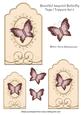 Beautiful Layered Butterfly Tags / Toppers Set 2