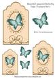 Beautiful Layered Butterfly Tags / Toppers Set 4
