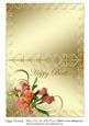 Happy Birthday Floral Cut & Fold Card